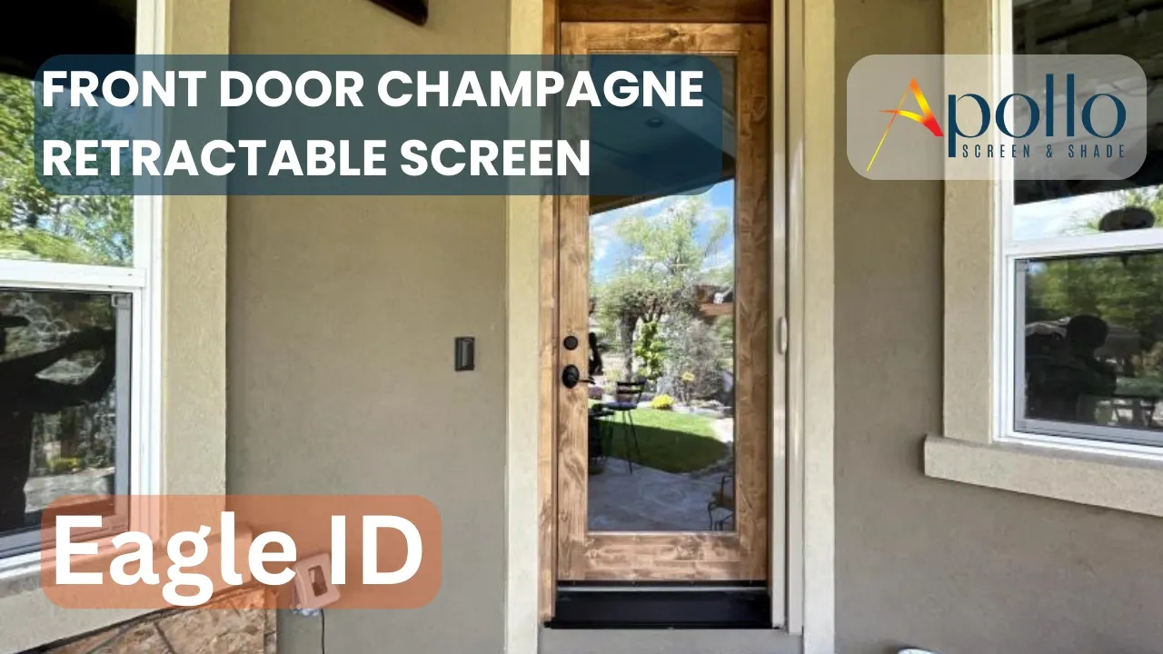 Champagne Retractable Screen Door Installation  Eagle, Idaho  Apollo Screen & Shade.webp